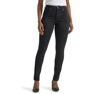 Lee Women's Ultra Lux Comfort with Flex Motion Skinny Leg Jean with Ever Fit (16, Black)
