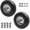 (2-Pack) 13x5.00-6 Lawn Mower Tires,13 Inch Tire & Wheel Assembly- 3/4" & 5/8" bushing, 3" Centered Hub,Replacement for lawn and Garden Turf mowers