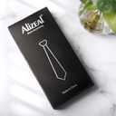 2 x Alizeal Mens Solid Color Tie with Pocket Square 3.15inches Necktie Set (#A1-114-magenta)