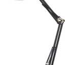 GLOBE Electric 62000009 32" Multi-Joint Desk Lamp with Metal Clamp, Matte Black, Antique Brass Accents, On/Off Rotary Switch on Shade, Partially Adjustable Swing Arm, Home Dcor, Office Accessory (33.13 inches)
