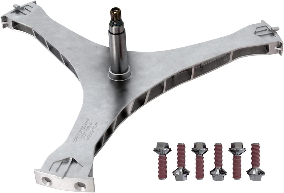 DC97-17004B / DC60-00100A Washer Flange Shaft Assembly Compatible with Samsung Washing Machine Washer Spider Spinner Shaft Replaces DC97-17004A DC97-17004E with DC60-40137A Spider Hex Bolts