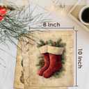 2 x Wheatwin Vintage Christmas Wall Art Decor, Merry Christmas Santa Claus Bathroom Wall Decor Posters Prints Set of 4, Christmas Wall Decor Gifts for Winter Holiday Living Room Bedroom Kitchen, 8x10 (Unframed)