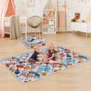 Fshibila 74"  50 Baby Play Mat for Playpen, Baby Playmat for Floor, Thick Ultra Soft Play Mat for Babies and Toddlers Infants Playing or Crawling, Grey