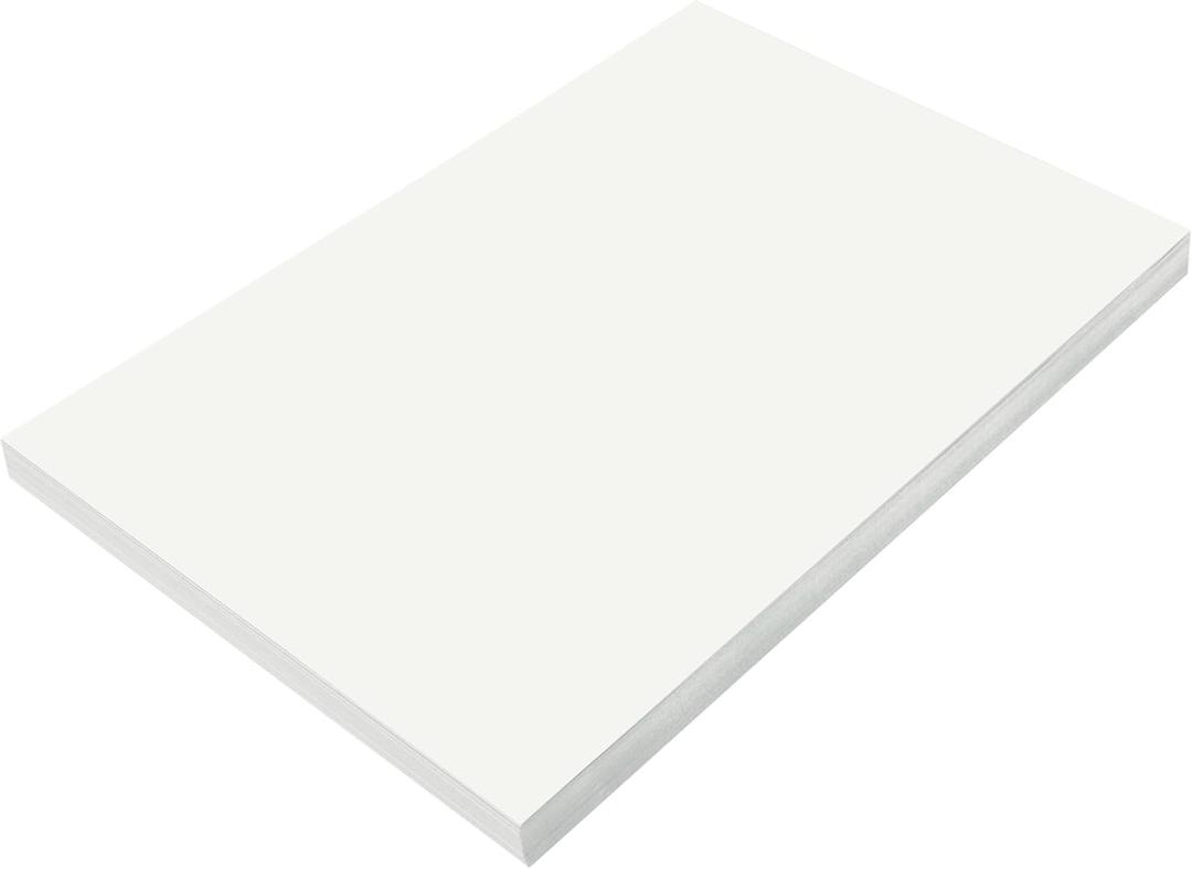 Prang (Formerly SunWorks) Construction Paper, White, 12" x 18", 100 Sheets