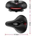 Comfortable Seat Cushion for Men Women with Dual Shock Absorbing Ball Memory Foam Waterproof Wide Bicycle Saddle Fit for Road Bikes