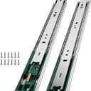 22 Inch Soft Close Drawer Slides Full Extension Ball Bearing Dresser Cabinet Rails 1 Pair Side Mount Heavy Duty Tool Box Trash Can Kitchen Drawer Glides 100LB Capacity