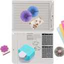 2Pcs Score Board Multi-Purpose Scoring Board Envelope Maker with Bone Folder and 3 in 1 Corner Rounder Paper Punchfor Card Making and DIY Projects Multi- Purpose Scoring Board & Score and Fold Tools (Whiteblue)