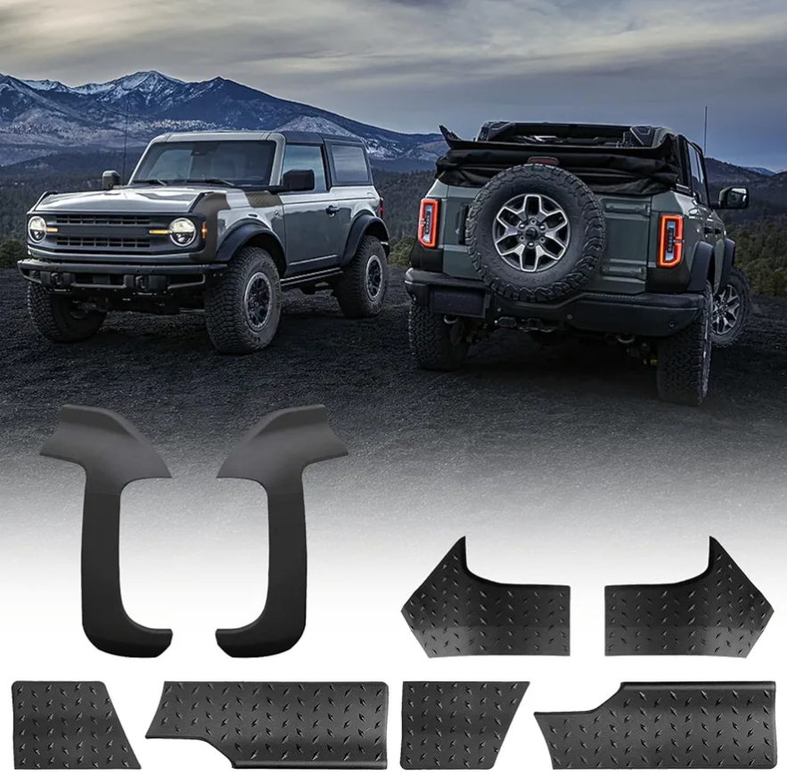 Corner Edge Protector Set Ford Bronco Accessory, Anti Scratch Guards Protector, Corner Guards Trim Cover Compatible for Ford Bronco 2021 2022 2023 2/4 Doors, Black, 6PCS