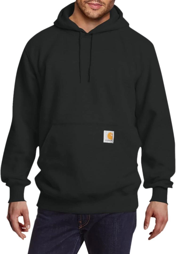 Carhartt Men's Rain Defender Loose Fit Heavyweight Sweatshirt (Large, Black)
