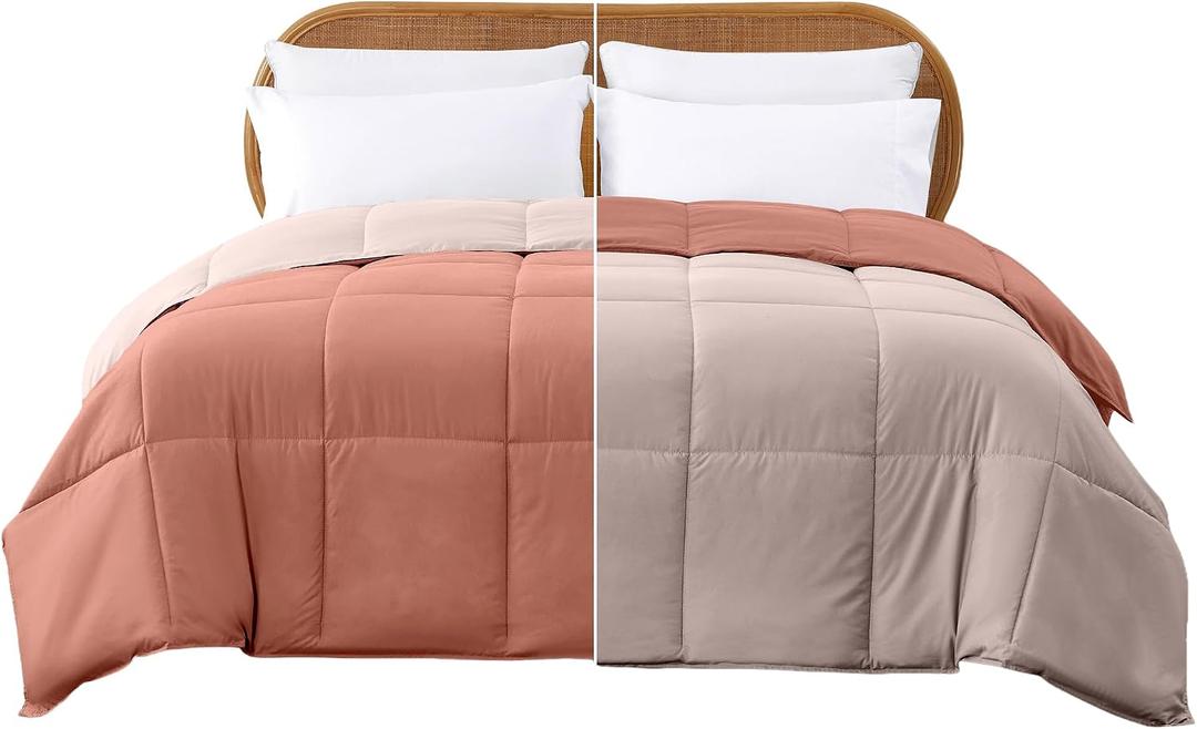 Modern Threads Down Alternative Reversible Comforter Dark Rose/Pink Twin