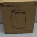 2.6 Gallon Slim Bathroom Trash Can with Soft Close Lid, 10L Stainless Steel Garbage Can with Removable Liner Bucket, for Narrow Spaces,Bathroom, Bedroom (Silver)