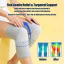 Bamboo Charcoal Compression Knee Sleeve - Elastic Knee Braces for Men & Women - Breathable Knee Support for Arthritis, Running, Workout, Joint Pain Relief (Gray, Medium) (Gray, M)