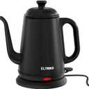 Gooseneck Electric Kettle, 1L Water Boiler, Pour Over Coffee & Tea, 1000W Fast Heating, Stainless Steel, Auto Shut-Off & Boil-Dry Protection, BPA-Free (Black)