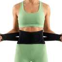 Adjustable Back Brace for Lower Back Pain for Women and Men - Breathable & Comfortable Lower Back Brace Belt for Sciatica, Scoliosis, Herniated Disc - Lightweight Lumbar Support Belt for Work, Driving & Walking, etc., Black.
