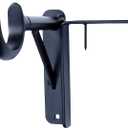 Spark Innovators Black Tap Bracket by Hang Hero - Easy Install No Drill Curtain Rod Brackets - As Seen on TV - Set of 2