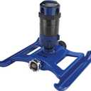 Dramm ColorStorm Gear Drive Sprinkler on Heavy Duty,Durable Metal Base, 4 Patterns, Ideal for Small, Medium & Large Areas with Pass Through Feature, Blue, 40 Foot Diameter
