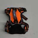 PoyPet No Pull Dog Harness, No Choke Front Clip Reflective Dog Vest with Soft Padded Vertical Handle, 3 Leash Attachments for Small Medium Large Dogs (Orange,L)