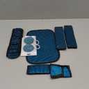 11 Pcs Bling Car Accessories Set,Bling Car Accessories Set for Women,Steering Wheel Cover for Women Universal Fit 15 Inch,Rhinestone Center Console Cover(Cyan)