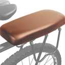 Bicycle Manned Cushion Mountain Bike Back Shelf Seat Cushion Manned Comfortable Saddle Children Back Seat(Brown)
