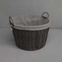 Gray Basket With A Liner Lining 15x10
