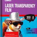 Uinkit Laser Transparency Film 8.5x11 Transparent Paper for Overhead Projector and Laser Jet Printer Copier, 100 Sheets