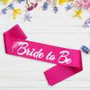 2 x Bride to Be Sash, Funny Bachelor Sashes for Future Bride Engagement Gift Idea Wedding Party Decorations Bachelorette Party Supplies, Hot Pink + Silver(Bride to Be)