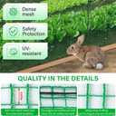 Temporary Fence with Posts, 4x100 Animal Barrier Dog Portable Fencing with Fiberglass Stake Windbreak Rope, Safety Snow Plastic Netting Roll for Garden Backyard Outdoor Protect