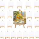 20Pack 4 x 4 Inch Mini Canvases with Easel Sets, Art Canvases Painting Kit for Kids Teenagers