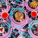 350 PCS Burnouts or Bows Gender Reveal Decorations for 50 Guests，Boy or Girl Gender Reveal Party Supplies Inclide Plates and Napkins,Cups Disposable Cutlery