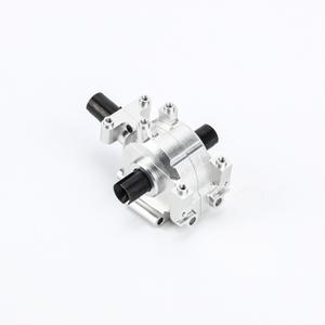 RCAWD Front Diff Set Aluminum Diff Case and Steel Differential Gear and Outdrive for 1-10 Losi Baja Rey Rock Rey Upgrade Parts (Silver)