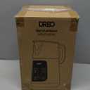 DREO Milk Frother [Upgraded], All-in-1 Electric Foam Maker for Coffee, 15oz/450ml Automatic Foam Frother for Latte Art-level Microfoam, 30+ Drinks, Easy to Clean, Dishwasher Safe, LED display (Sliver Grey)