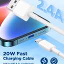 15 FT iPhone Charger Cord Extra Long, [Apple MFi Certified] Lightning Cable 5M, 2.4A Long iPhone Charger Cable Fast Charging Cable 15 Foot for iPhone 14/14pro/13/12/11/11Pro/X/XR/XS Max/8-White
