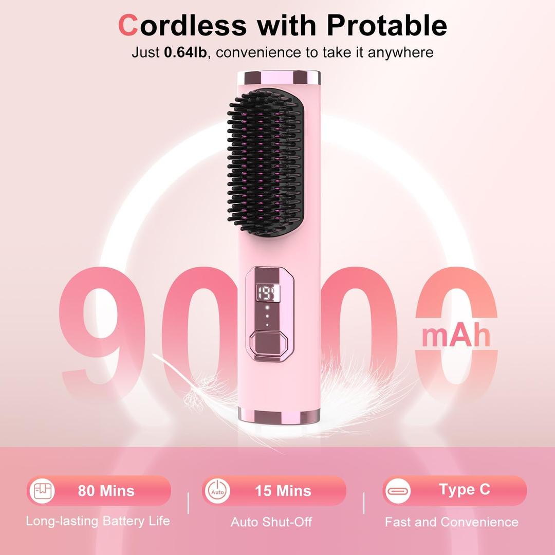 Cordless Hair Straightener Brush