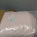 Boho Comforter Set Twin Size Striped Pleats Bohemian Seersucker Bedding Set All Season Soft Cozy 2 Pieces Quilt with 1 Pillowcase(68"X90" Blush Pink)