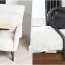 Able Life Able Tray Table, Adjustable Bamboo Swivel TV and Laptop Table & Stander BedCane, Adult Bed Rail and Support Handle, Height Adjustable Elderly Stand Assist with Organizer Pouch