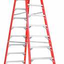 Louisville Ladder 14-Foot Fiberglass Twin Front Step Ladder, 375-Pound Load Capacity, Type IAA, FM1414HD