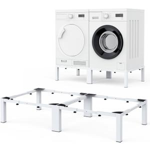 Adjustable Washer Dryer Pedestal - Heavy Duty & Universal Washer Pedestal & Washing Machine Stand Fit (40.9-66.14L 20.47-33.07W 12.6H inch) - Compatible with Front Load Washers & Dryers