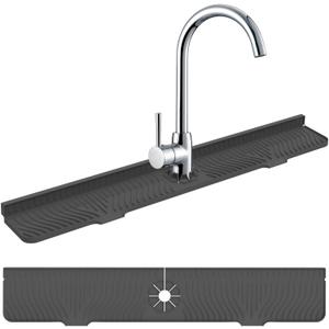 33 Inch Longer Faucet Mat for Kitchen Sink, Silicone Sink Faucet Mat Splash Guard, Splash Faucet Guard Draining Mat,Splash Guard Behind Faucet