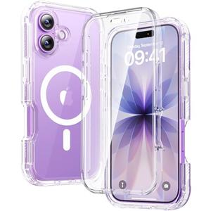 Diaclara Magnetic Designed for iPhone 17 Case 6.3 Inch Full Body Bumper,[Compatible with MagSafe] Military Drop Proof Cover with Built-in Touch Sensitive Anti-Scratch Screen Protector Clear