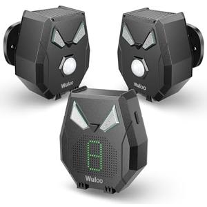 Solar Wireless Driveway Alarm, Outdoor Motion Sensor Detector Alarms Driveway Alert System 2000ft Long Range with Rechargeable Battery, Outside Weatherproof/Expandable (1 Receiver and 2 sensors)