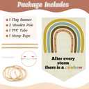 Inspirational Quote Gifts Wall Decor Hanging Pennant Flag Banner Motivational Rainbow Baby Gift for Nursery Bedroom Kids Room Playroom Wall Sign Decor Baby Shower Christmas Birthday Presents