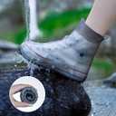 Waterproof Shoe Covers No-Slip Thickened Shoe Protectors Reusable Foldable Shoes Cover for Rain Outdoor Overshoes Protectors Boots Shoes Covers Overshoe for Men Women Kid (XL, Gray)