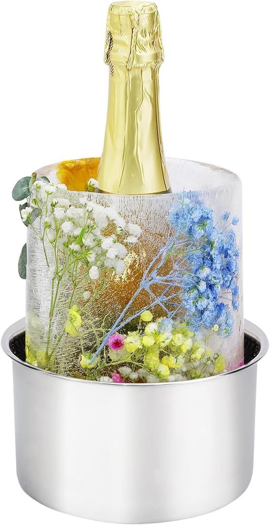 Ice Mold, Ice Bucket Mold, Ice Mold Wine Bottle Chiller, DIY Ice Bucket Mold for Wine Champagne and Cocktails, Ideal Gift for Special Parties Weddings Mother's Day Thanksgiving and Christmas