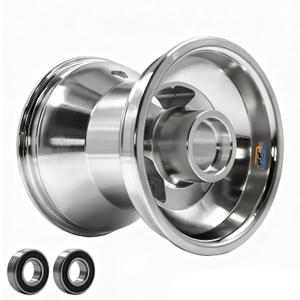 5inch Aluminum Front Wheel Rim Replacement for Go Karts UTV Karting Dirt Bike ATV Quad Bike with 10X4.50-5 Tire (Bearing Model)