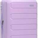 Traveler's Choice Pagosa Hardshell Expandable Luggage with Spinner Wheels, Lavender, 22-Inch Carry-on