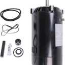 UST1102 Swimming Pool Pump Motor and Seal Replacement Kit, 1HP Pool Pump Motor Up-Rated 56J Frame (1HP 230/115V, Black)