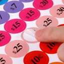 Garage Sale Price Stickers, 2000 Pieces Yard Sales Sticker 3/4 Inch Round Price Tags Labels, Multiple Denominations, Bright Colors