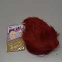 RENERSHOW Short Red Pixie Cut Wavy Wigs for White Women with Bangs Burgundy Highlight Synthetic Wig 6 Inch