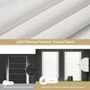 No Tools No Drill Light Filtering Roman Shades, White, 27"W × 48"H