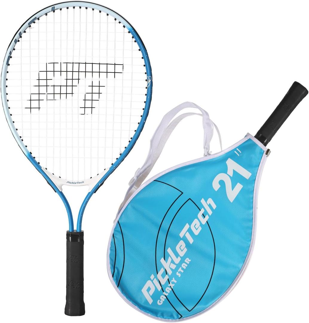PICKLETECH Kids Tennis Racket for Junior Toddlers Starter Kit 17-25" Tennis Racquet for Girls and Boys with Carry Bag, Lightweight for Beginners, 21 inch